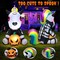 Halloween Inflatables Unicorn Skeleton Decoration(black white)